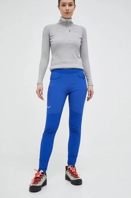 Salewa spodnie dresowe kolor niebieski 00-0000027379