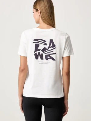 Salewa T-shirt damski z bawełną EAGLE KALEIDO biały