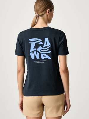 Salewa T-shirt damski z bawełną EAGLE KALEIDO granatowy