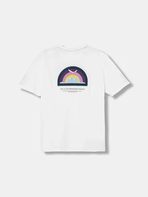 Salewa t-shirt Eagle Anniversary męski kolor biały wzorzysty 00.0000029202