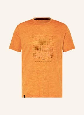 Salewa T-Shirt Eagle Dotted Z Wełny Merino orange