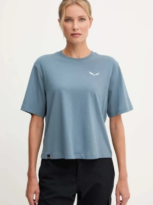Salewa t-shirt Eagle Glacier Loose damski kolor niebieski 00.0000029201