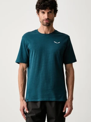 Salewa T-shirt męski z lyocellem DEAGLE KALEIDO turkusowy