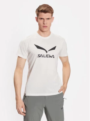 Salewa T-Shirt Solidlogo Dry 27018 Biały Regular Fit