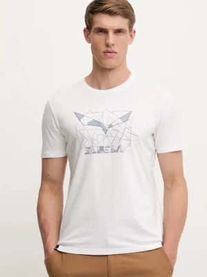 Salewa t-shirt sportowy Eagle męski kolor biały wzorzysty 00.0000029100