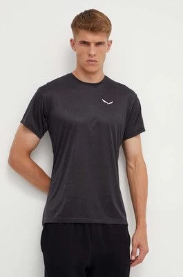 Salewa t-shirt sportowy Puez Melange Dry kolor czarny melanżowy 00-0000026537