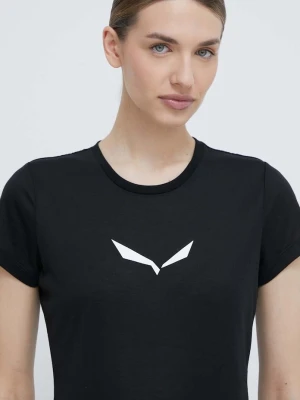 Salewa T-shirt trekkingowy damski Solid Dry czarny