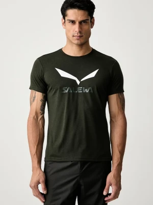 Salewa T-shirt trekkingowy męski Solidlogo Dry zielony