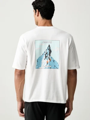 Salewa T-shirt trekkingowy męski z bawełną EAGLE PEAK biały