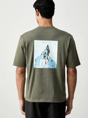 Salewa T-shirt trekkingowy męski z bawełną EAGLE PEAK zielony