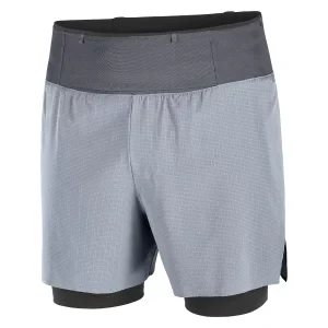 Salomon Aero 2 in1 Shts 5" M LC2871900, Męskie, Szare, spodenki, poliester, rozmiar: L