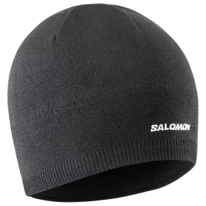 Salomon Beanie C18471, Męskie, Czarne, czapki, poliester, rozmiar: OSFA