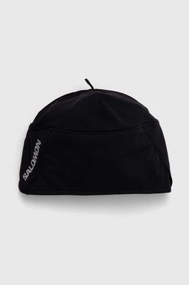 Salomon czapka kolor czarny z cienkiej dzianiny LC2155500