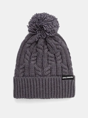 Salomon czapka kolor fioletowy LC2630400