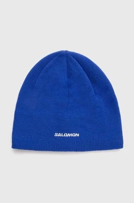 Salomon czapka kolor niebieski LC2142900