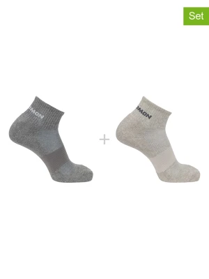 SALOMON Skarpety (2 pary) "Evasion Ankle" w kolorze szaro-beżowym rozmiar: 39-41