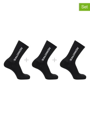 SALOMON Skarpety funkcyjne (3 pary) "Everyday Crew" w kolorze czarnym rozmiar: 45-47
