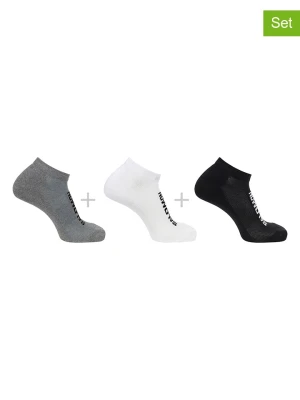 SALOMON Skarpety funkcyjne (3 pary) "Everyday Low" w kolorze szaro-biało-czarnym rozmiar: 42-44