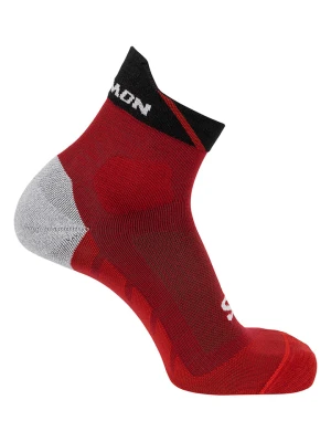 SALOMON Skarpety funkcyjne "Speedcross Ankle" w kolorze czerwonym rozmiar: 42-44