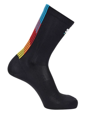 SALOMON Skarpety "Pulse Race Flag Crew" w kolorze czarnym ze wzorem do biegania rozmiar: 45-47