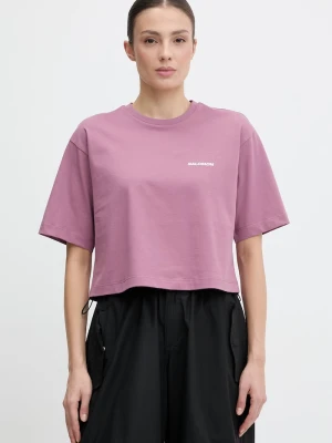 Salomon t-shirt bawełniany różowy