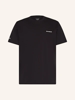 Salomon T-Shirt Chest Logo schwarz