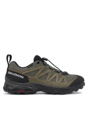 Salomon Trekkingi X Ward Leather GORE-TEX L47182200 Zielony