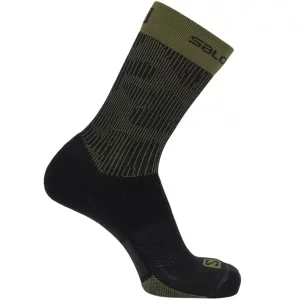 Salomon X Ultra Mid Socks C15556, Unisex, Zielone, skarpetki, poliamid, rozmiar: 39-41