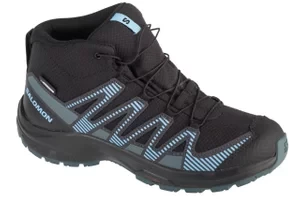 Salomon XA Pro V8 MID CSWP 475738, Dla chłopca, Czarne, buty trekkingowe, tkanina, rozmiar: 35