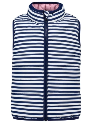 Salt and Pepper Dwustronna kamizelka pikowana w kolorze biało-granatowym rozmiar: 122