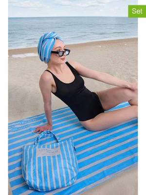 Samimi 3-częściowy zestaw plażowy w kolorze niebieskim rozmiar: onesize