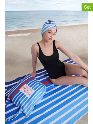 Samimi 3-częściowy zestaw plażowy w kolorze niebieskim rozmiar: onesize