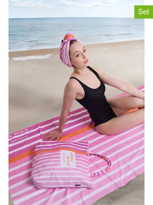 Samimi 3-częściowy zestaw plażowy w kolorze różowym rozmiar: onesize