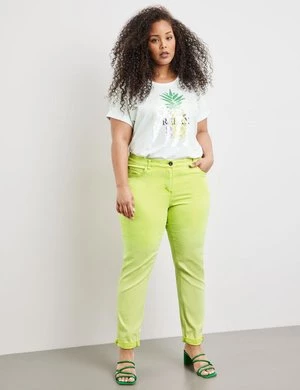 SAMOON Damski Farbowane dżinsy z cieniowaniem Betty Jeans Zielony Cieniowaniem