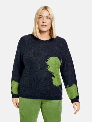 SAMOON Sweter w kolorze granatowo-zielonym rozmiar: 46