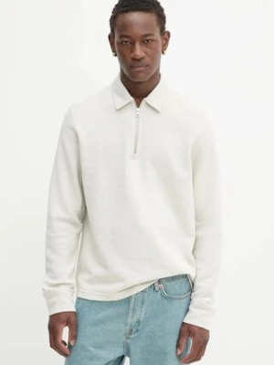 Samsoe Samsoe bluza bawełniana SALOUIS męska kolor szary melanżowa M25200036