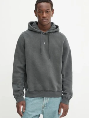 Samsoe Samsoe bluza SAOLLIE męska kolor szary z kapturem gładka M25200075