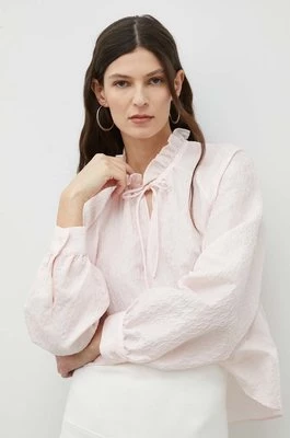 Samsoe Samsoe bluzka damska kolor różowy gładka