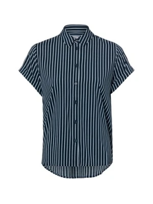 Samsøe Samsøe Bluzka damska z krótkim rękawem - Majan Kobiety wiskoza niebieski w paski,