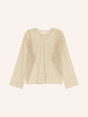 Samsøe  Samsøe Bluzka Samally Z Siateczki Z Ozdobnymi Perełkami I Cekinami grau SAMSØE  SAMSØE