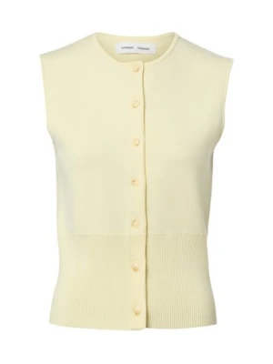 Samsøe Samsøe Damska kamizelka z dzianiny - Saanne Kobiety Sztuczne włókno żółty jednolity,