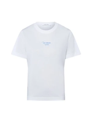 Samsøe Samsøe Damska koszulka z nadrukiem - Sacamino Kobiety Bawełna biały nadruk,