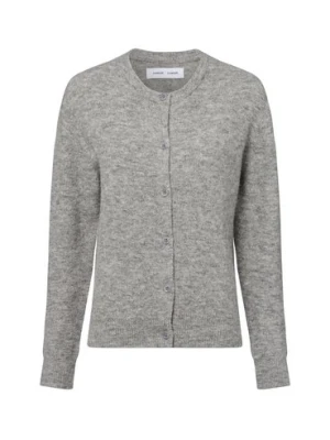 Samsøe Samsøe Damski kardigan z zawartością alpaki i merynosów - Nor Kobiety szary marmurkowy,