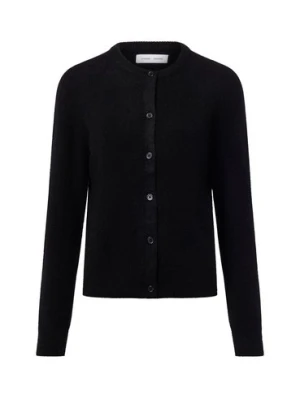 Samsøe Samsøe Damski kardigan z zawartością alpaki - Nor Short Kobiety Wełna czarny jednolity,