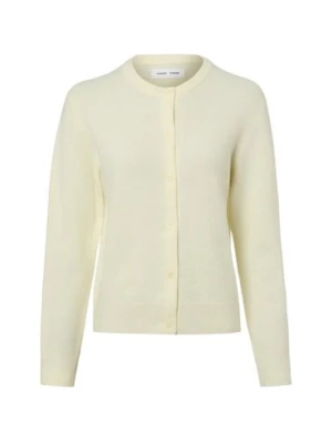 Samsøe Samsøe Damski kardigan z zawartością alpaki - Nor Short Kobiety Wełna żółty jednolity,