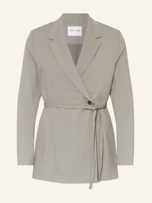 Samsøe Samsøe Długi Blezer Salot beige SAMSØE SAMSØE