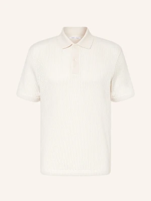 Samsøe  Samsøe Dzianinowa Koszulka Polo Sajase beige SAMSØE  SAMSØE