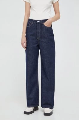 Samsoe Samsoe jeansy SHELLY damskie kolor granatowy F23400141