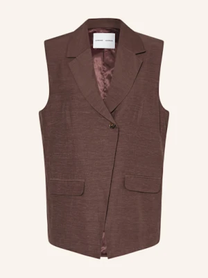 Samsøe  Samsøe Kamizelka Typu Blezer Sathena braun SAMSØE  SAMSØE