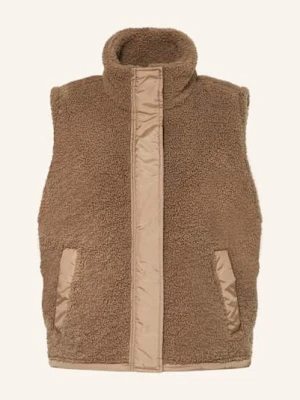 Samsøe  Samsøe Kamizelka Z Pluszowego Materiału beige SAMSØE  SAMSØE